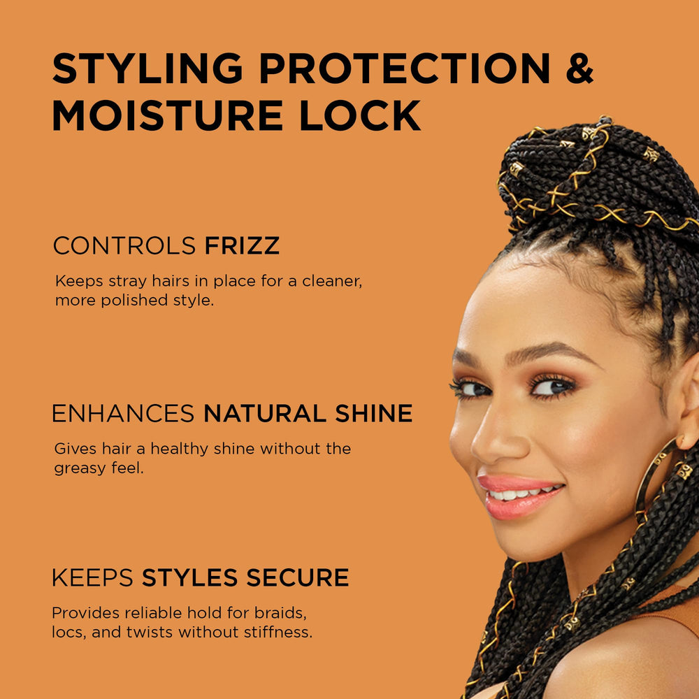 Gel braiding African Pride, tenue ferme sans flocage, ingrédients naturels
