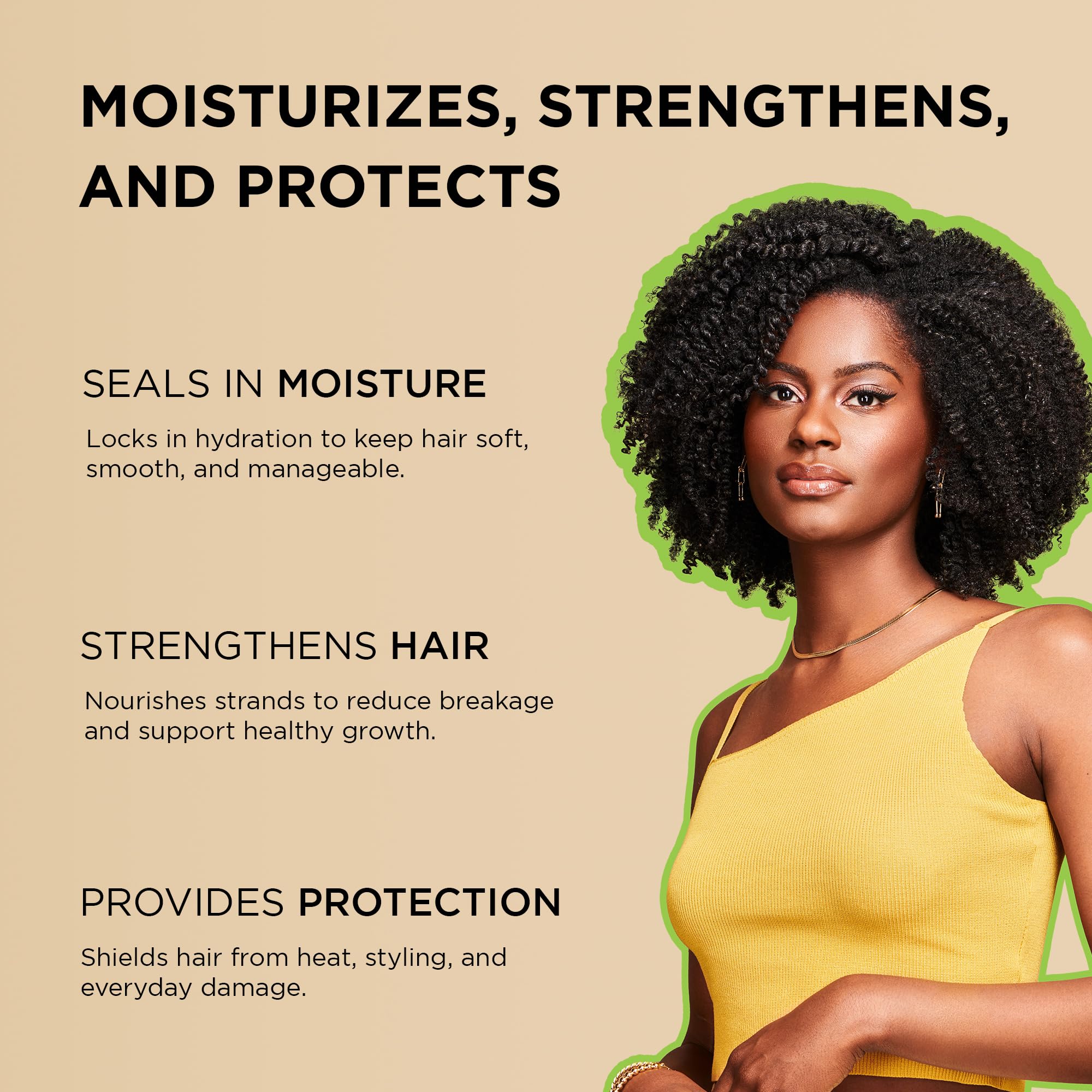 Application et massage du cuir chevelu avec African Pride Miracle pour nourrir les longueurs.
