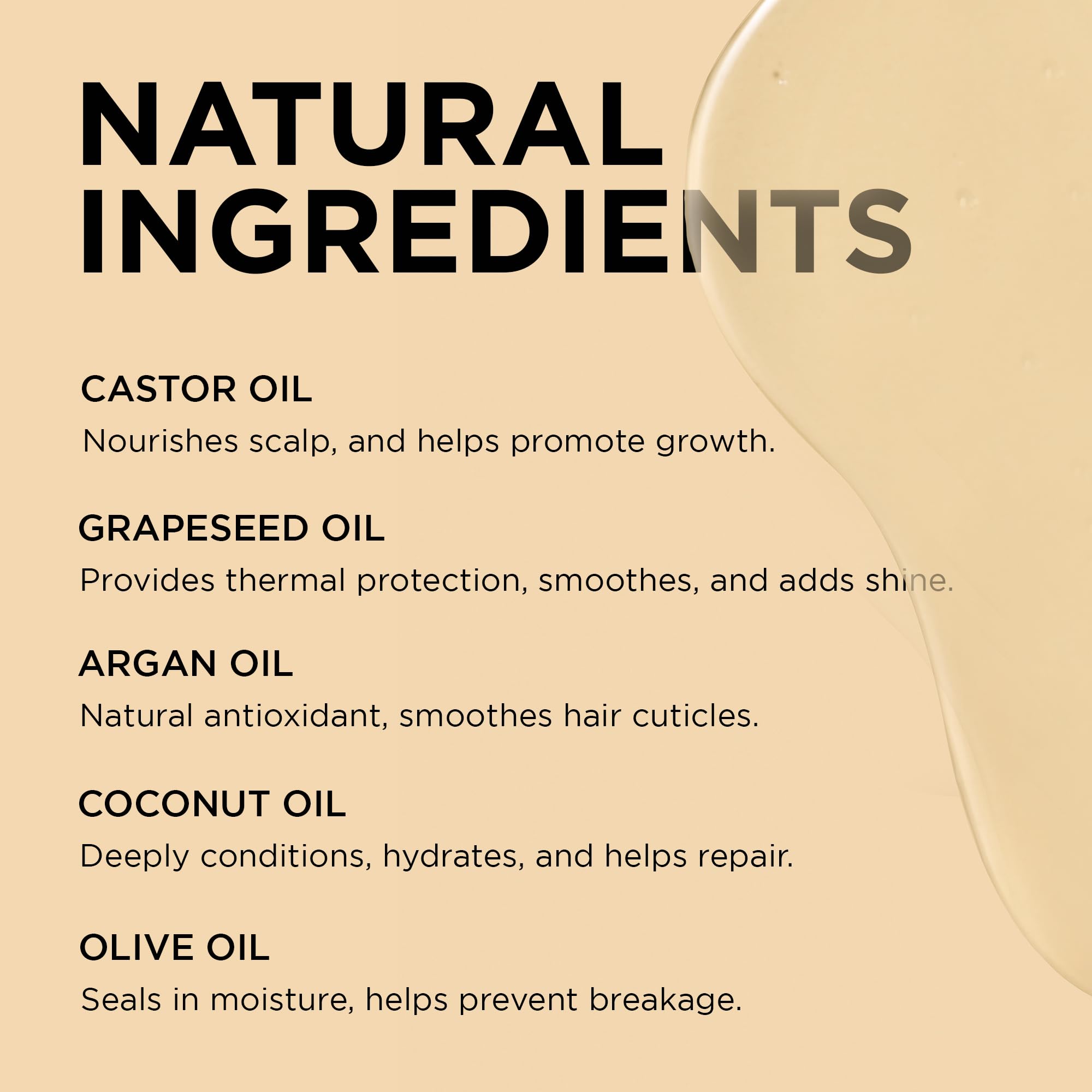 Essences Argan et Ricin dans Moisture Miracle pour renforcer les mèches.