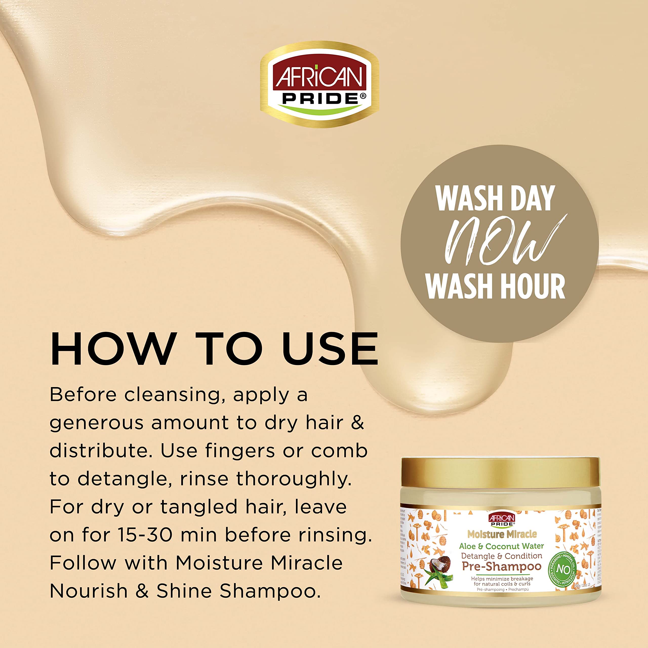 Brillance naturelle des boucles grâce à African Pride Moisture Miracle.