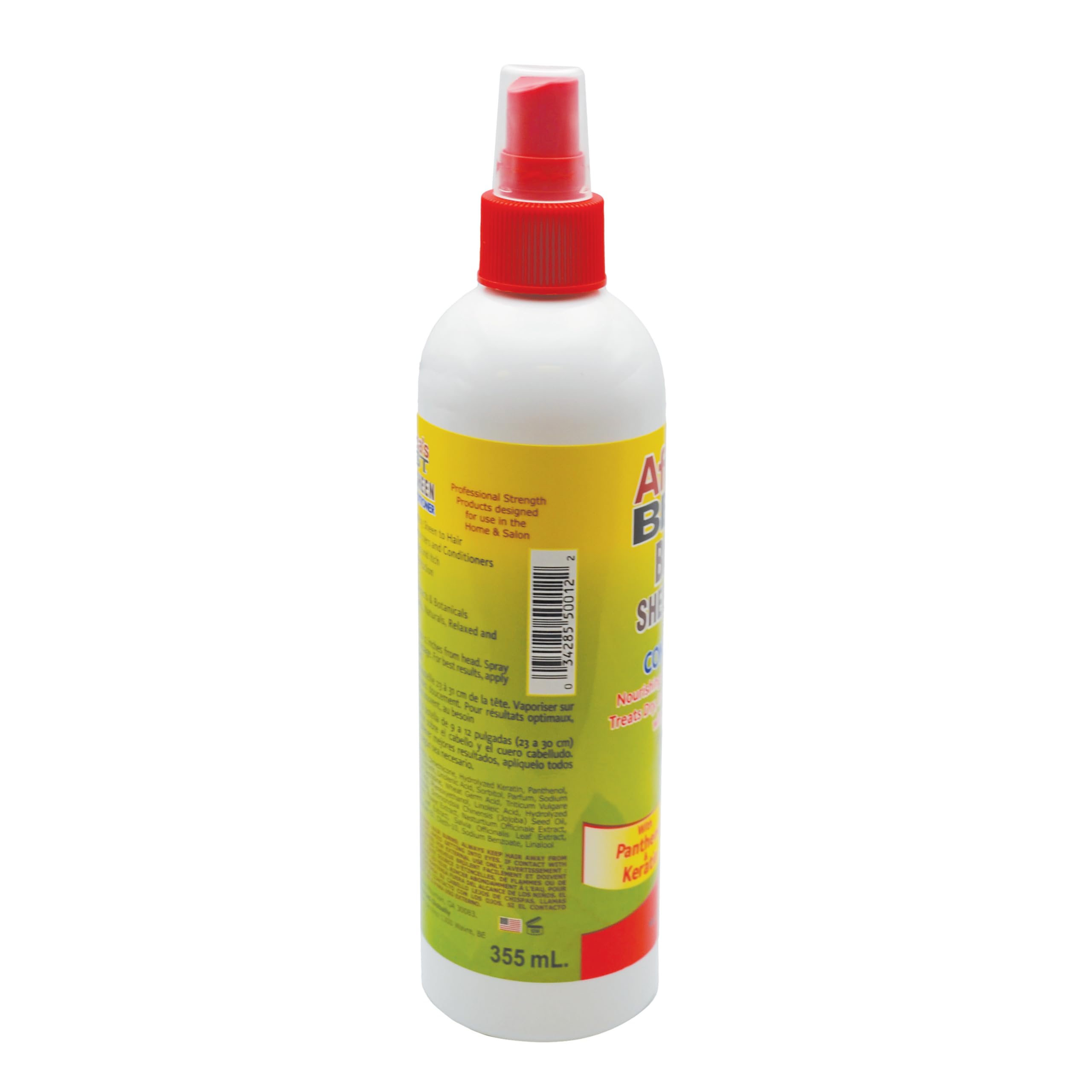 Extraits d'herbes africaines et vitamines nourrissent les cheveux.