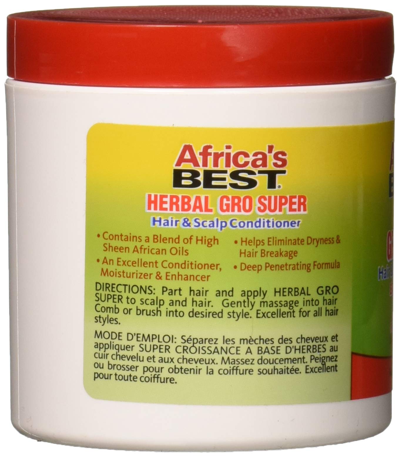 Mélange d'herbes Africa's Best Gro Herbal pour cheveux et cuir chevelu.