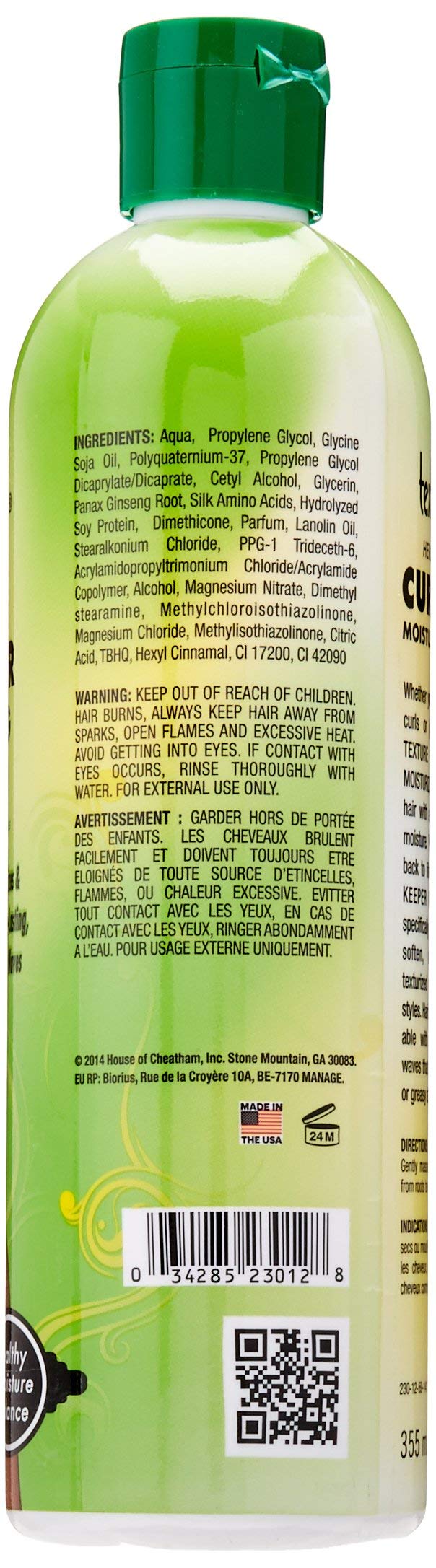 Africas Best Orig Texture My Way Curl Keeper Lotion : application facile sur cheveux texturés.