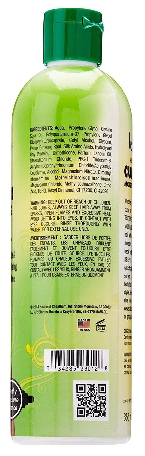 Africas Best Orig Texture My Way Curl Keeper Lotion : texture légère pénètre sans alourdir.