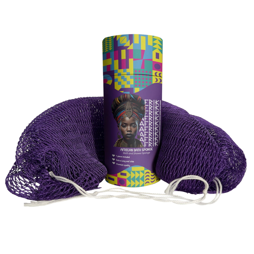 AFRIKI éponge en filet africain pour le corps, nettoyage en profondeur.