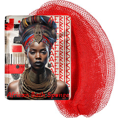 AFRIKI Éponge-réseau africain pour le corps, exfoliation douce et revitalisante.