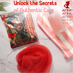 AFRIKI Éponge-réseau adaptée à tous types de peau pour exfoliation en douceur.
