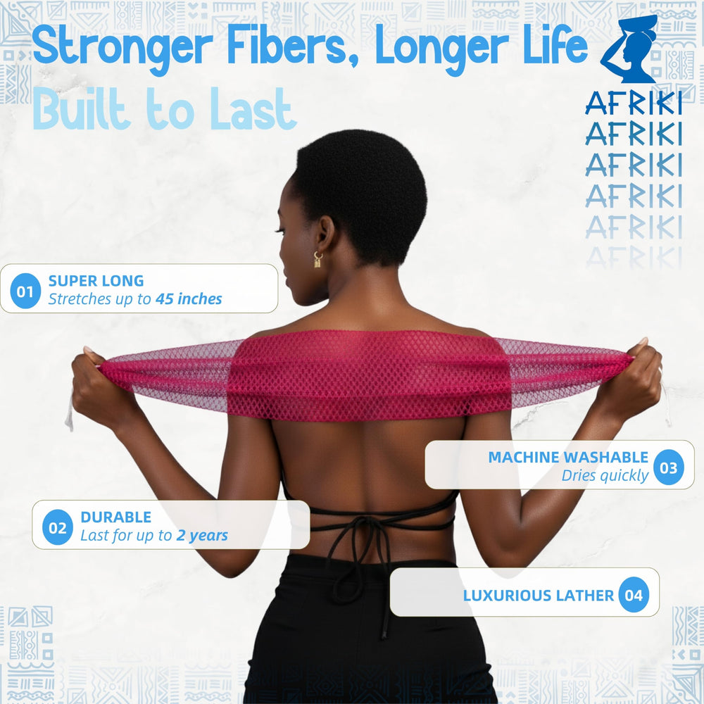 AFRIKI éponge-réseau africaine usage quotidien sous la douche