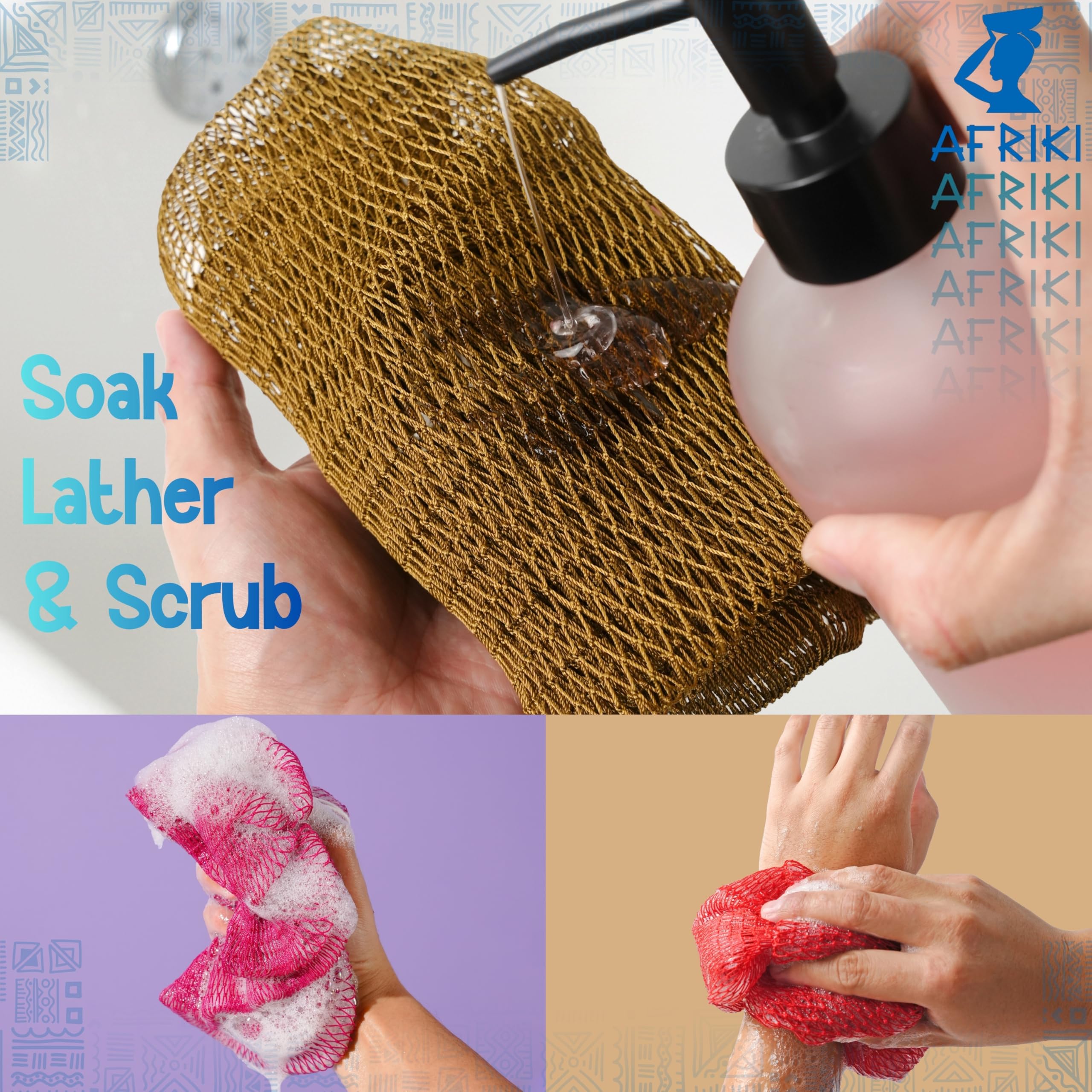 AFRIKI éponge-reseau africaine lavable en machine durable