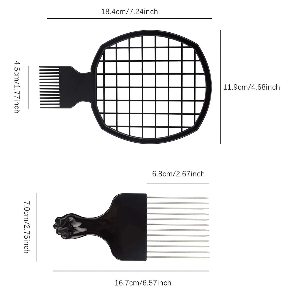 Kit afro hair styling kit - peigne dents droites: démêlage efficace sur cheveux épais sans casse.