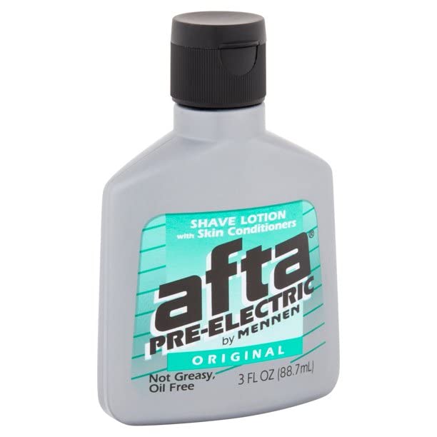 Application facile de la lotion AFTA Originale pour le rasage électrique.