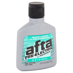 Application facile de la lotion AFTA Originale pour le rasage électrique.