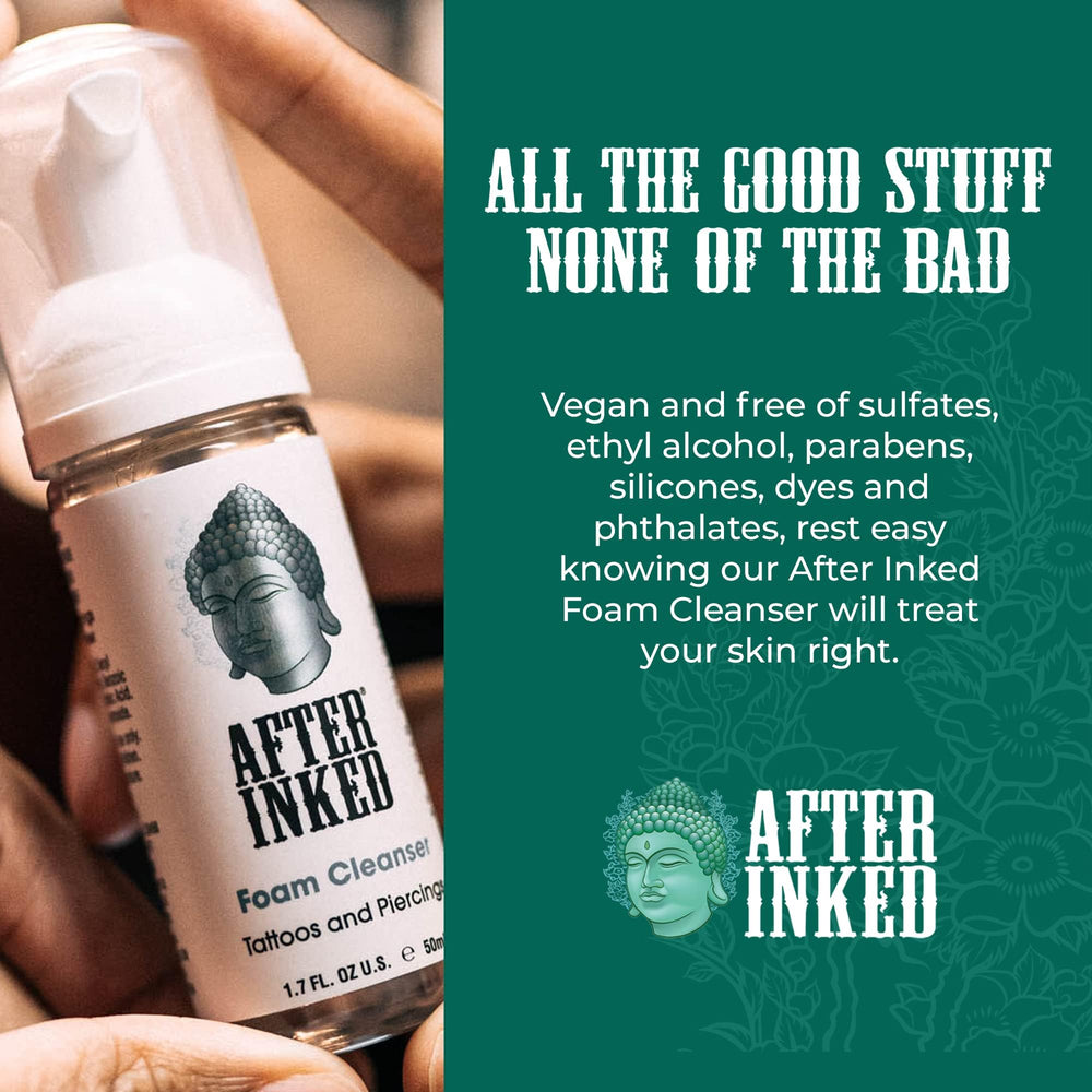 After Inked professionnels utilisent ce nettoyant tatouage et piercing dans les kits.