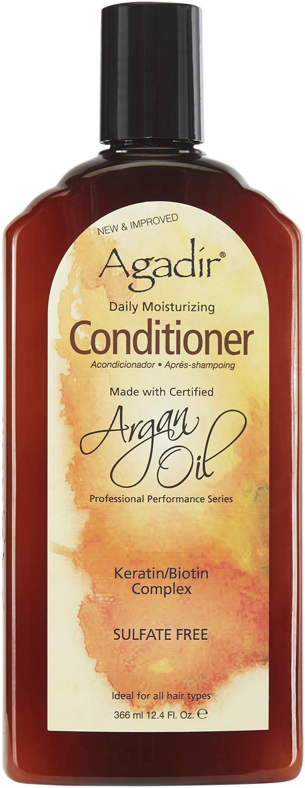 Agadir huile d'argan conditionneur quotidien en bouteille, démêlage facile et protection.