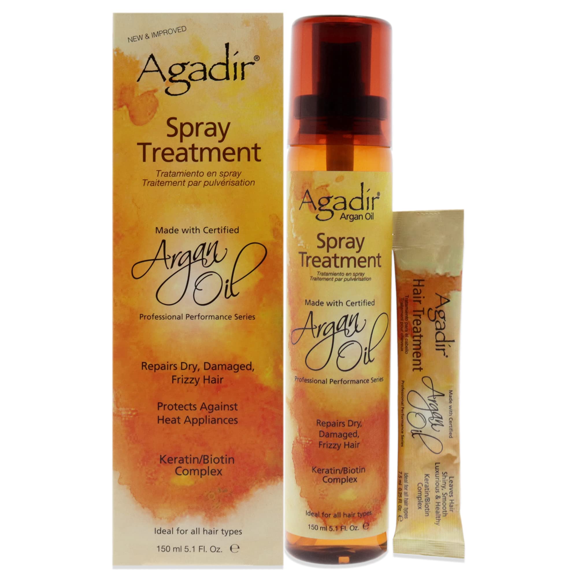 AGADIR Spray d’Huile d’Argan brillance satinée, couleur sublimée.