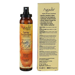 AGADIR Spray d’Huile d’Argan sur cheveux abîmés, réparation et élasticité rapide.