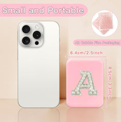 Aganmi Miroir avec initiales en perles, personnalisation chic.