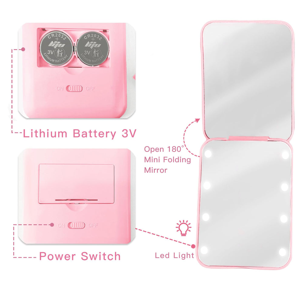 Aganmi Miroir pliable à 180 degrés pour un angle optimal.