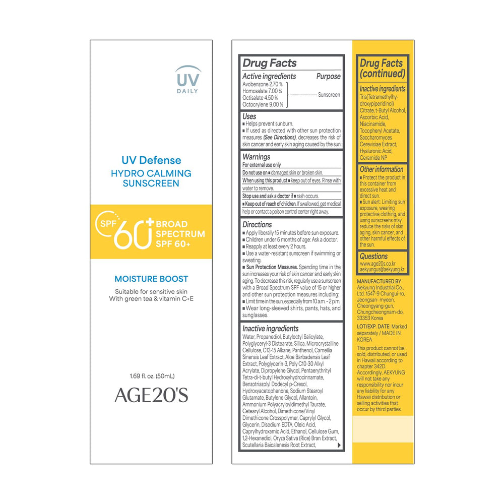 AGE 20's Protection UV Hydro: fini lumineux sans film blanc.