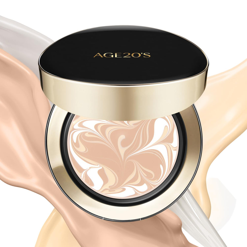 AGE 20's Signature Essence Pact – boîte compacte prête à emporter pour un teint lumineux.