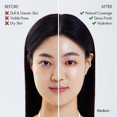 Texture soyeuse et hydratante grâce à 71 % d'essence pour un teint naturel.