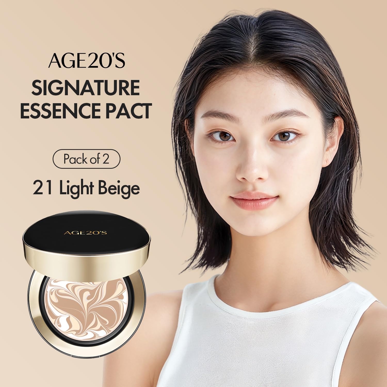AGE 20's Signature Essence Pact SPF 50+ compact portable en poche