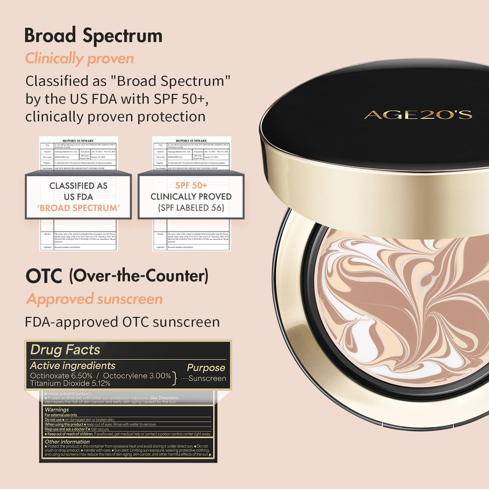 AGE 20's Signature Essence Pact SPF 50+ finition douce et lumineuse