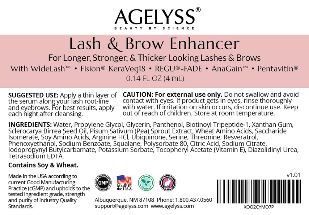 Agelyss Lash & Brow Enhancer – routine rapide pour cils et sourcils plus nets