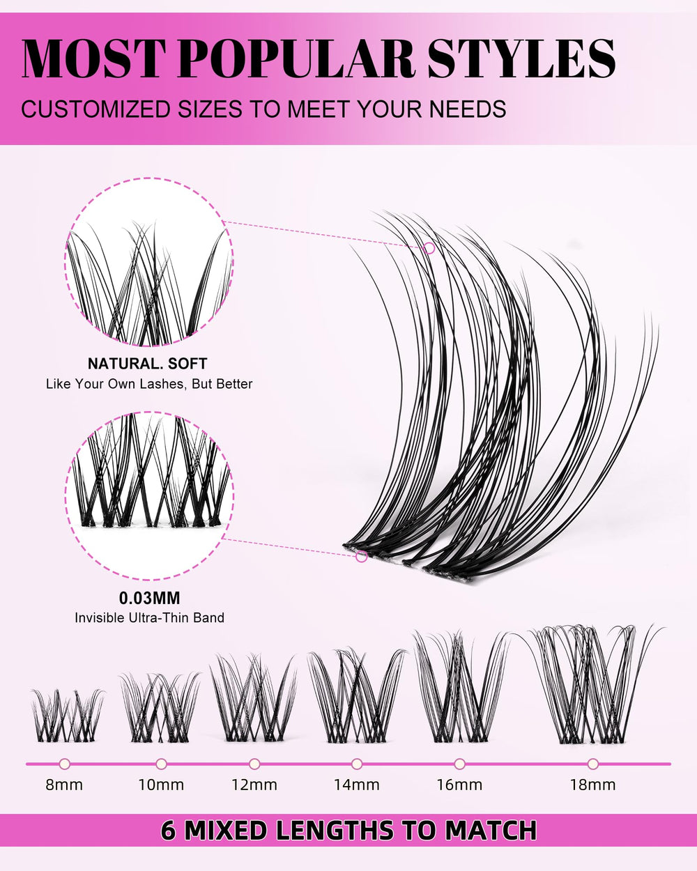 AGGRAD Magic Lash Clusters – extensions cils DIY faciles à poser pour un effet réaliste.