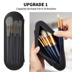 AGIKET étui-maquillage portable en silicone, design élégant pour vos voyages.