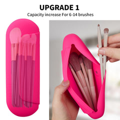 AGIKET étui pinceaux silicone en voyage: compact et léger, idéal pour voyages professionnels.