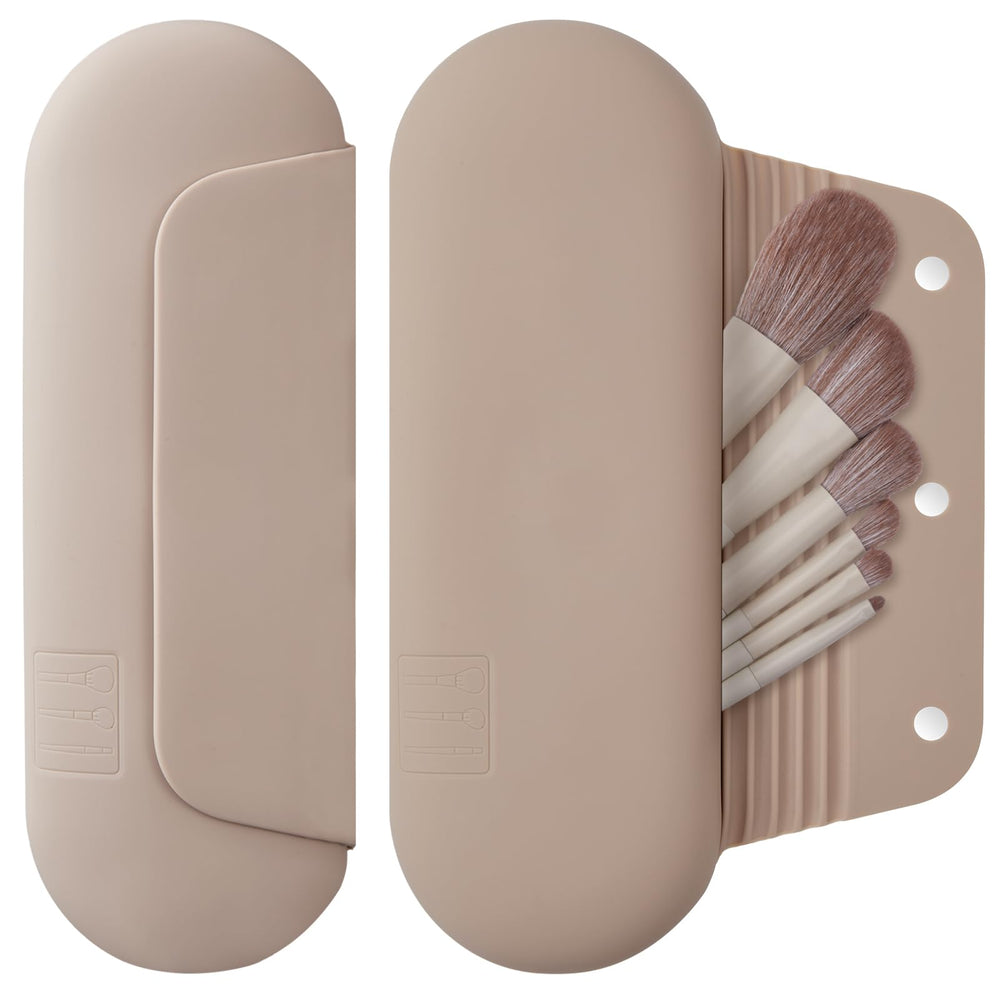 AGIKET étui pinceaux silicone voyage, rangement compact et pratique.