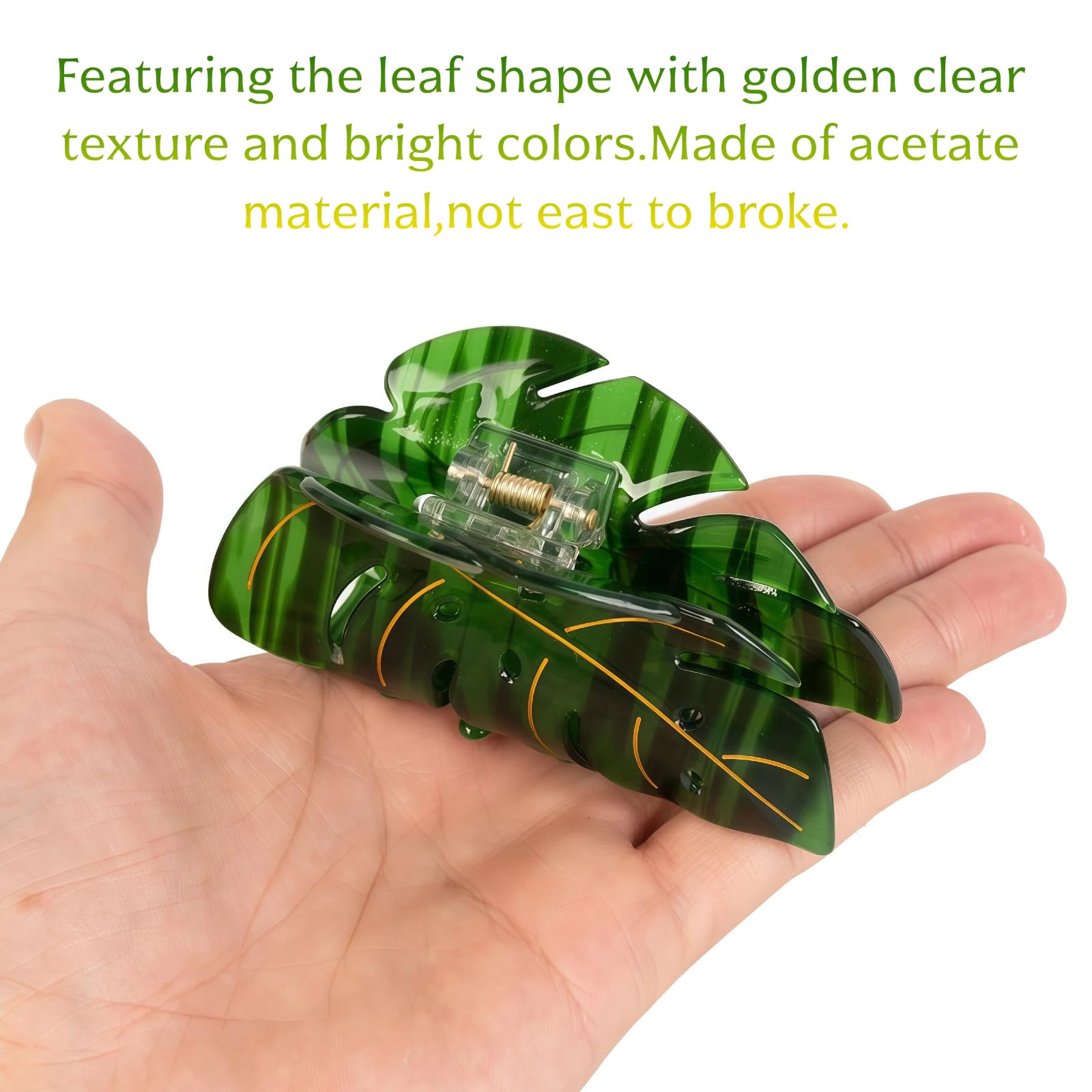Barrette feuille triple couleur Agirlvct, prête à accessoiriser vos tenues.
