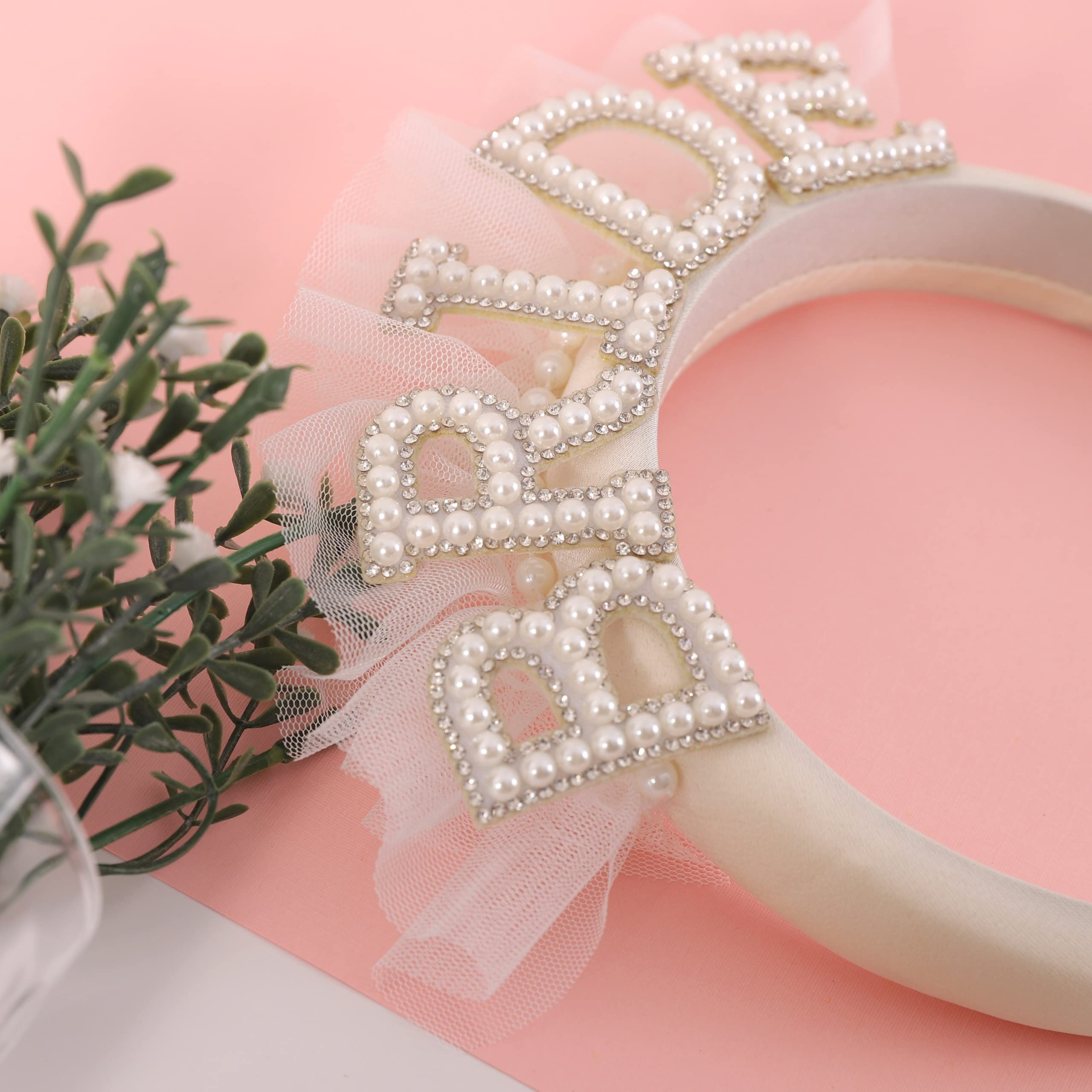 Agkvw serre-tête mariage satin blanc, met en valeur le style nuptial.