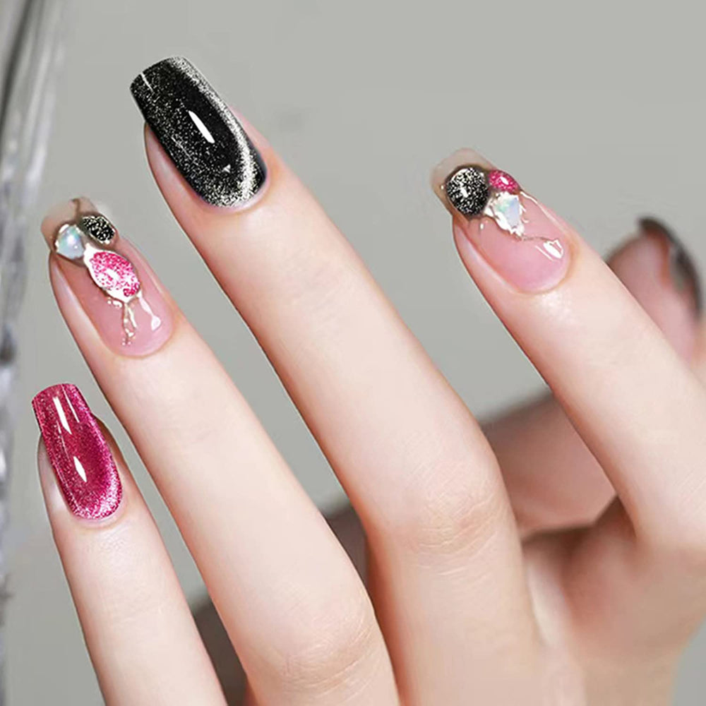 AHAMIOU application facile sur ongles, base colorée rapide et uniforme.