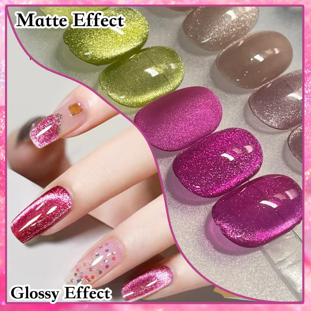 AHAMIOU vernis gel magnétique argenté pour des reflets sophistiqués.