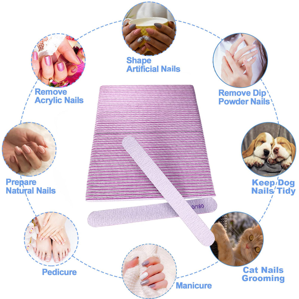 AhaTopia ensemble-50-limes-ongles: lot pratique pour salon et maison.