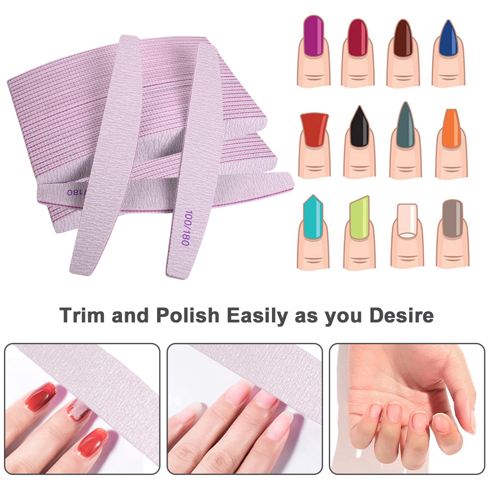 AhaTopia lime-ongles gros grain 100-180: enlève rugosités tenaces.