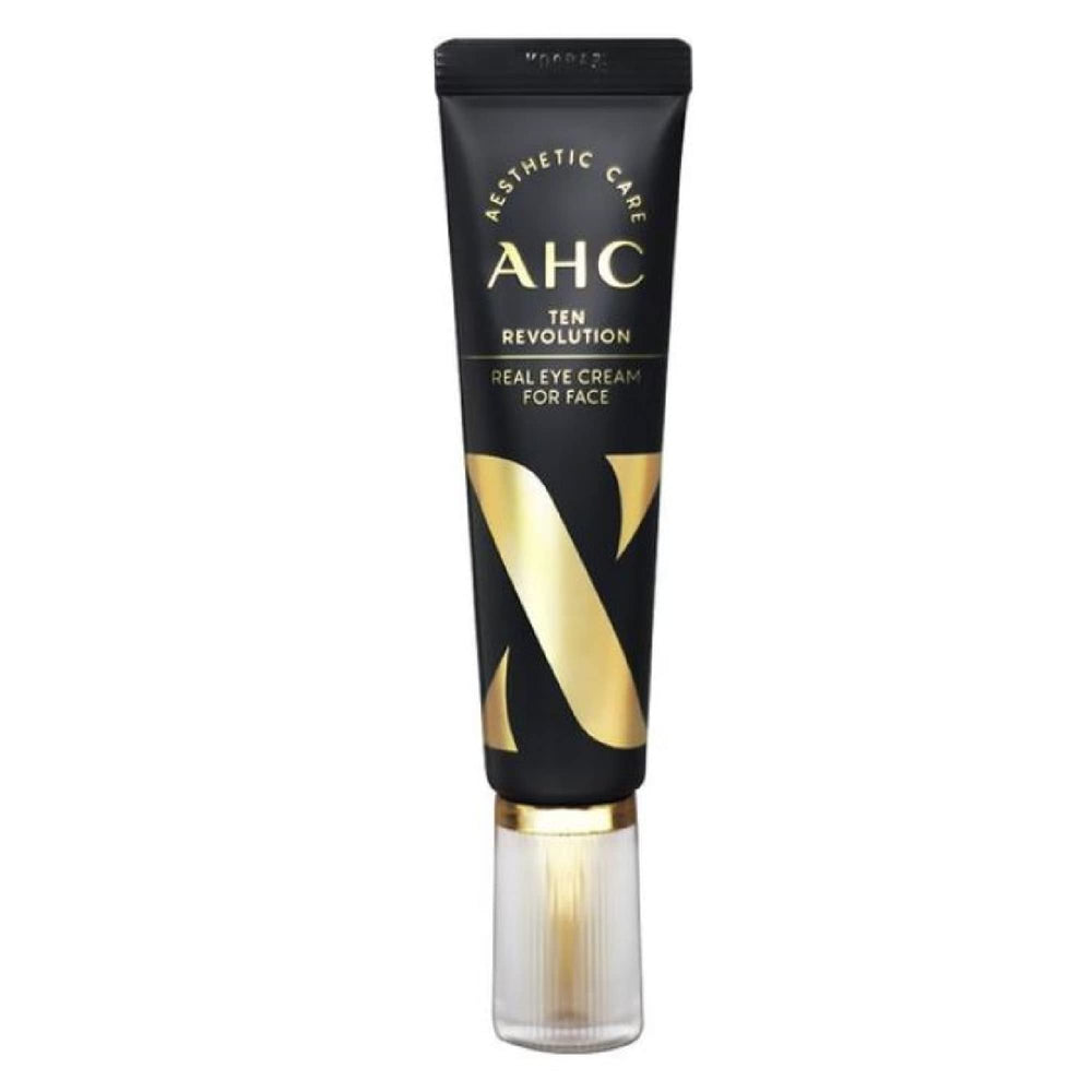 AHC TEN Revolution Real Eye Cream emballage – coffret 4 tubes prêt à l’emploi.