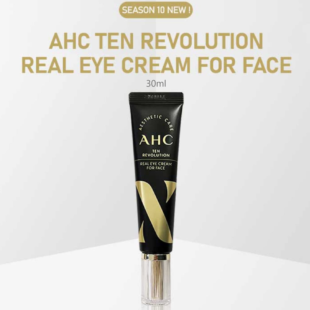 AHC TEN Revolution Real Eye Cream ensemble-4x30ml – kit pratique pour la routine.
