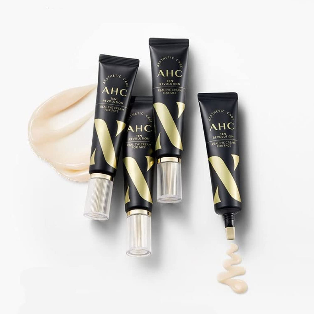 AHC TEN Revolution Real Eye Cream texture-riche – sensation nourrissante sur peau sèche.