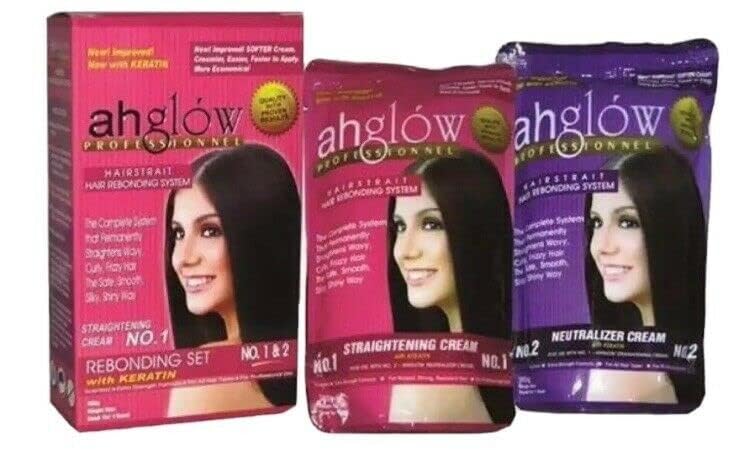 Ahglow système lissage Keratine 165g — démonstration d’application simple et efficace
