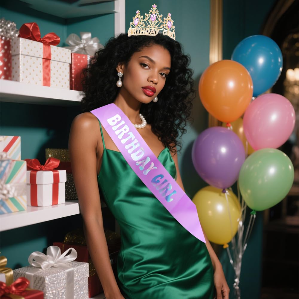 AHONEY cadeau anniversaire couronne et bandeau, idée cadeau élégante