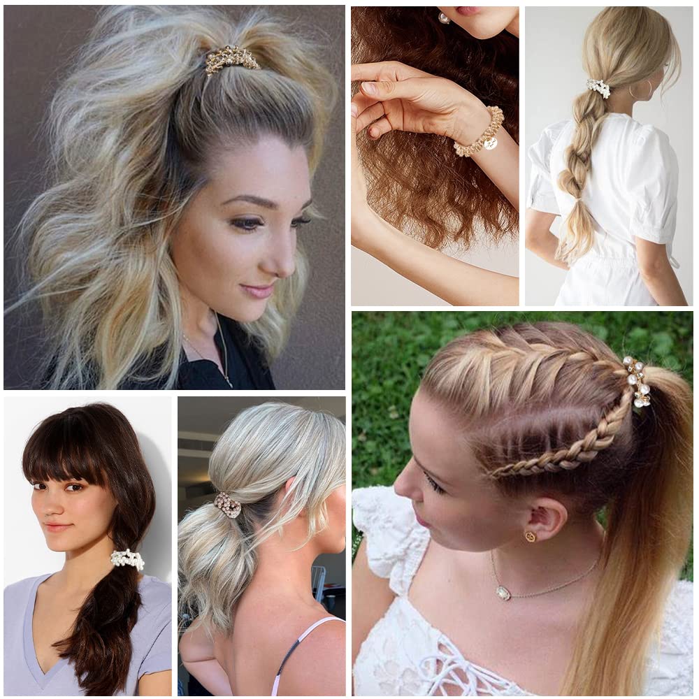 AHONEY – Lot d'accessoires cheveux perles, cadeau élégant et pratique.