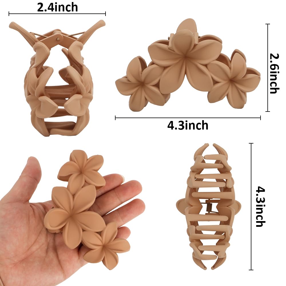 AHONEY pinces hibiscus grand format, parfaites pour réaliser un chignon rapide.