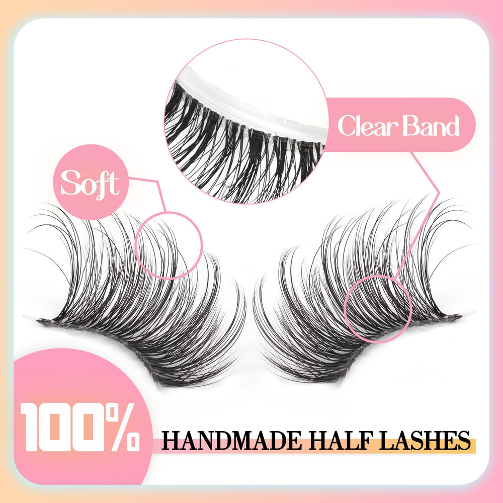 Utilisation facile des demi-cils Ahrikiss TB01, application précise et démaquillage simple.