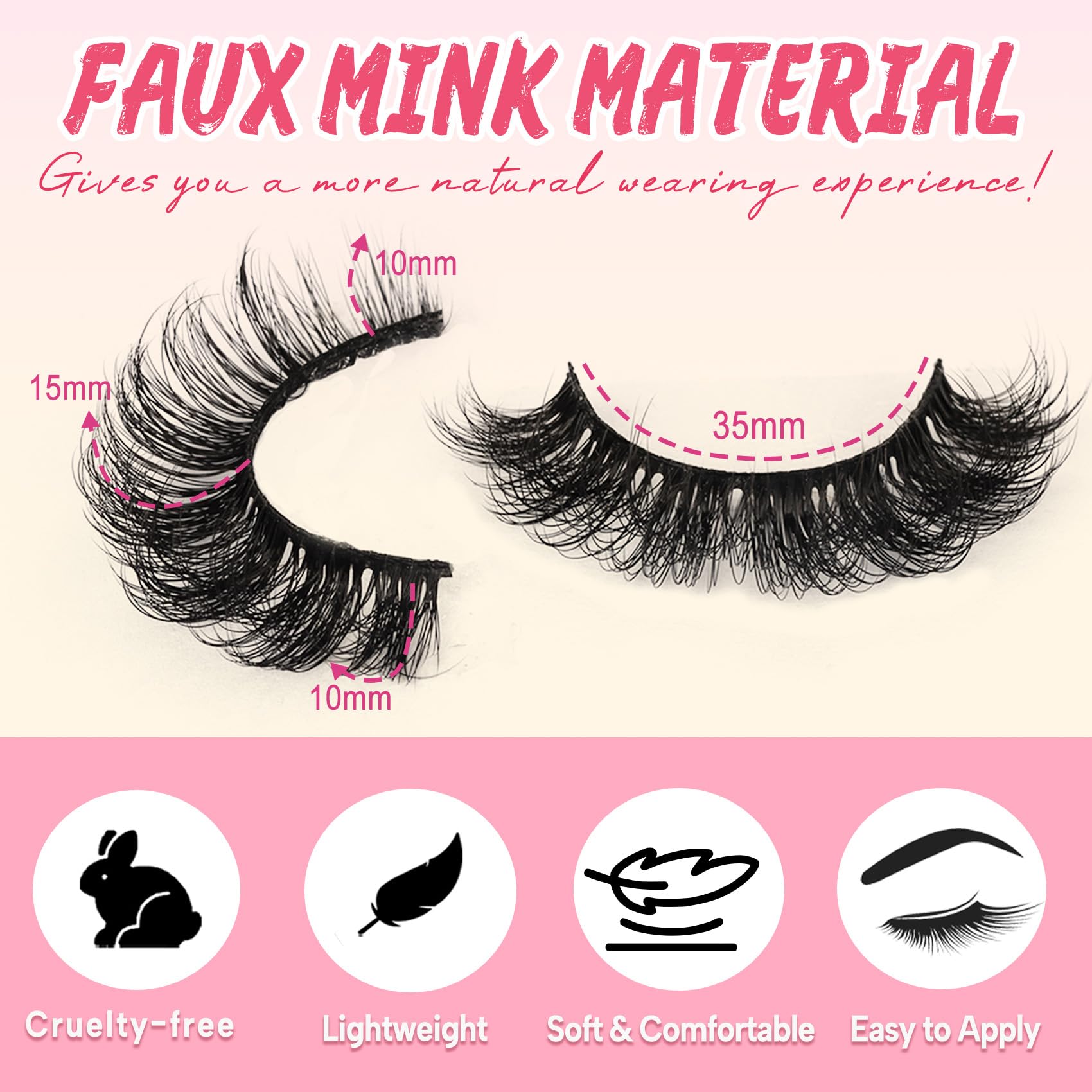 Ahrikiss cils D curl fluffy 3D, texture volumineuse visible.