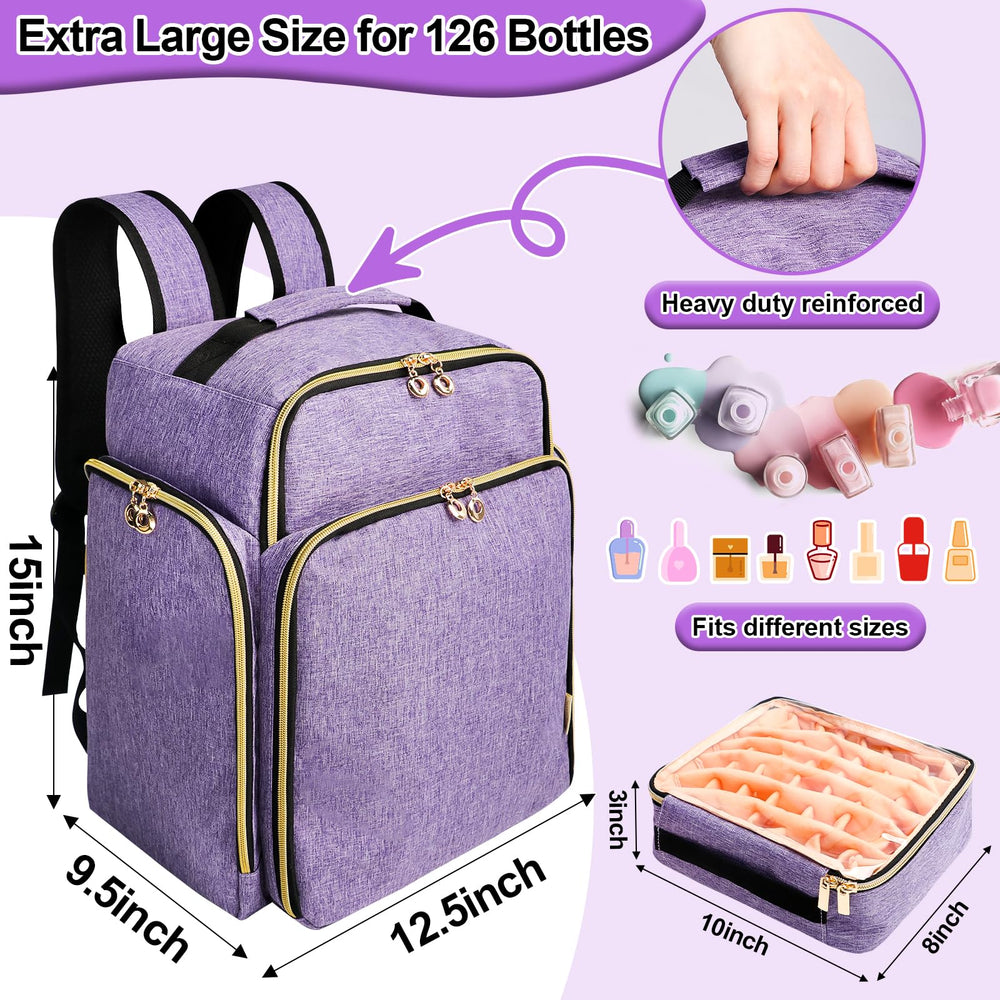 ahzske Bretelles-confort: sac-nail pratique à porter lors de déplacements.
