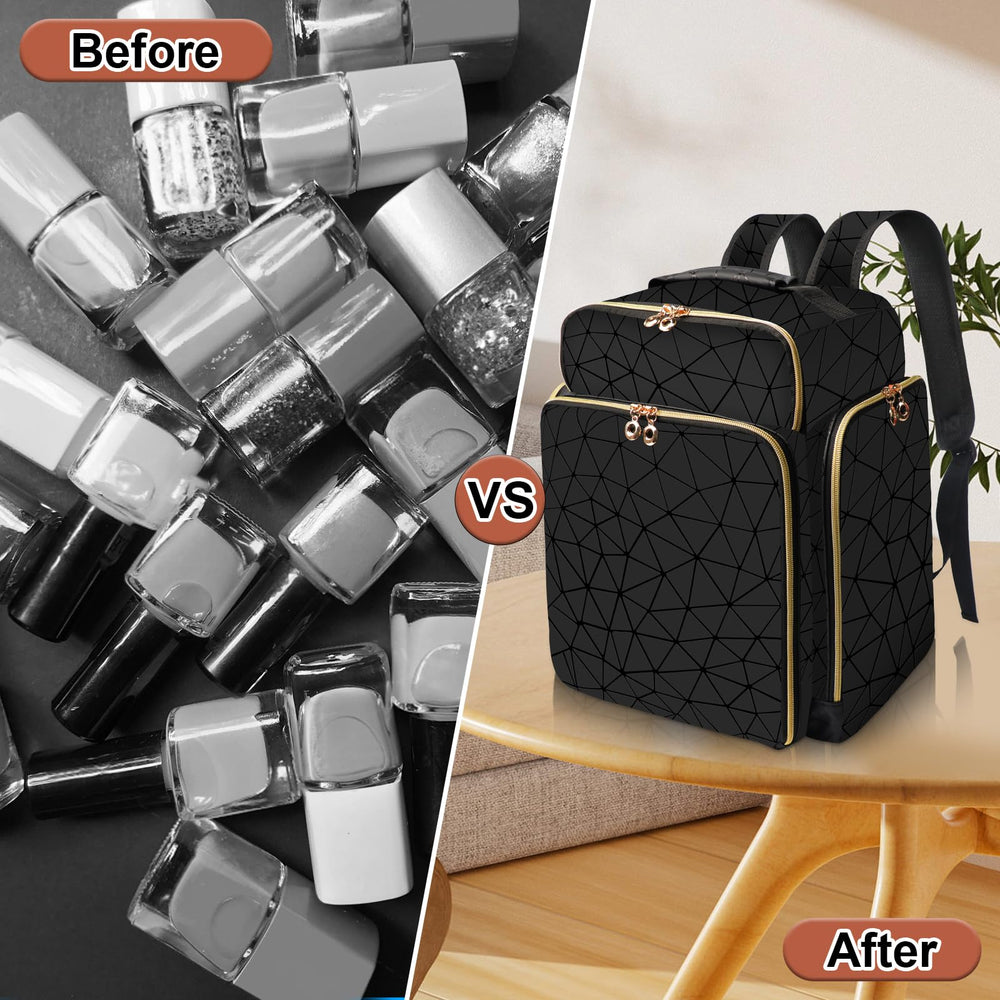 Ahzske rangement nail-kit pratique pour salon et voyage.