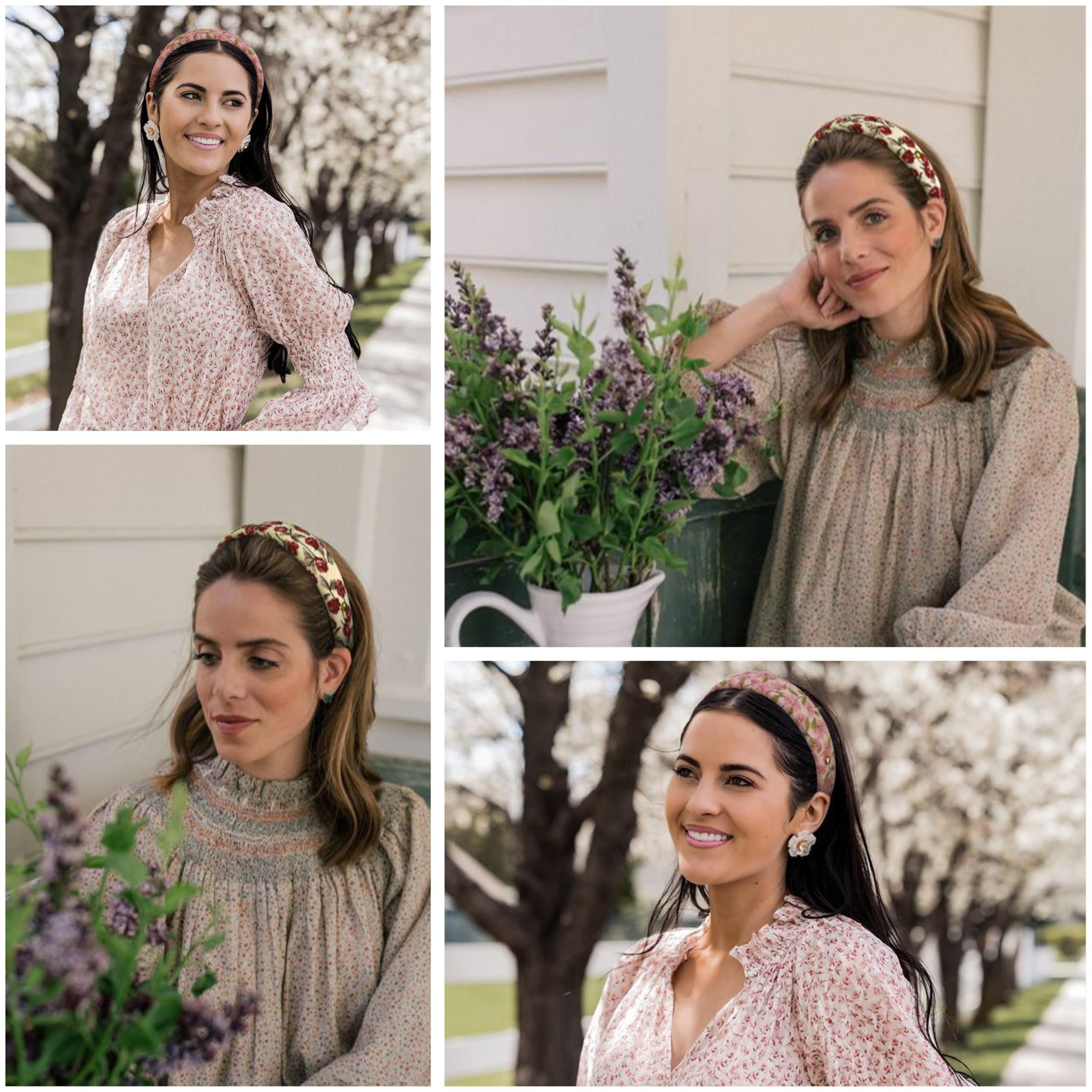 Bandeaux AIBFRID style rétro chic – parfait avec tenues romantiques et décontractées.